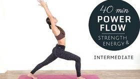 中级瑜伽视频40分钟,流畅体式与心灵放松之旅